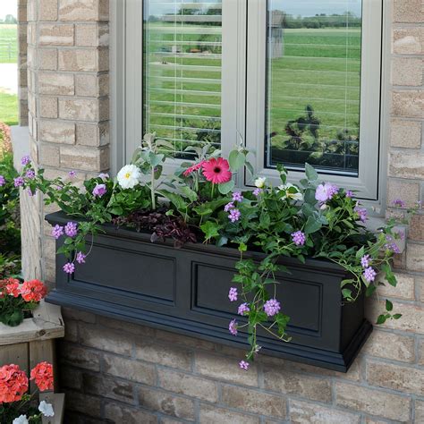 black metal window planter boxes|black plastic window box planter.